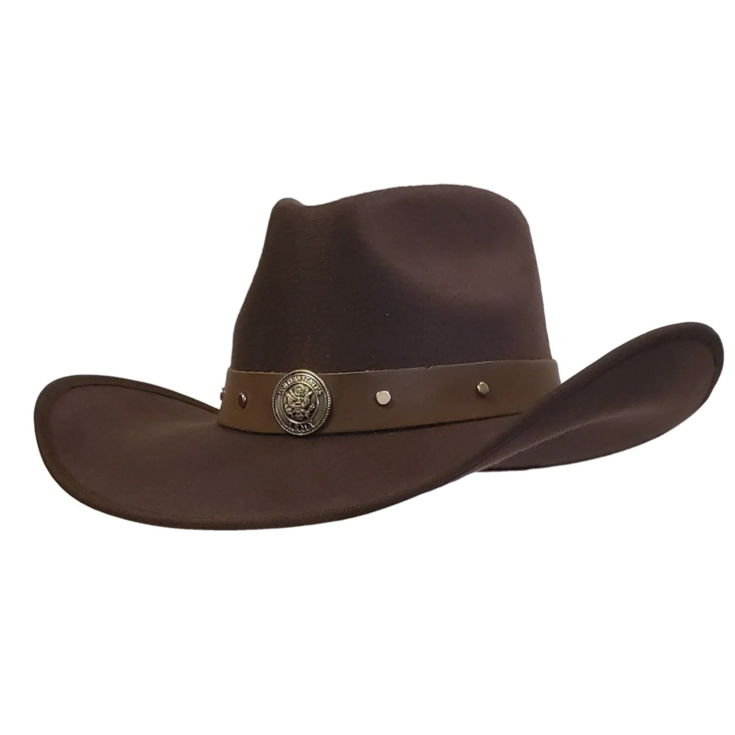 Gone Country Army Heroes (Renagade Series) - Brown Cotton Poly Felt Cowboy Hat