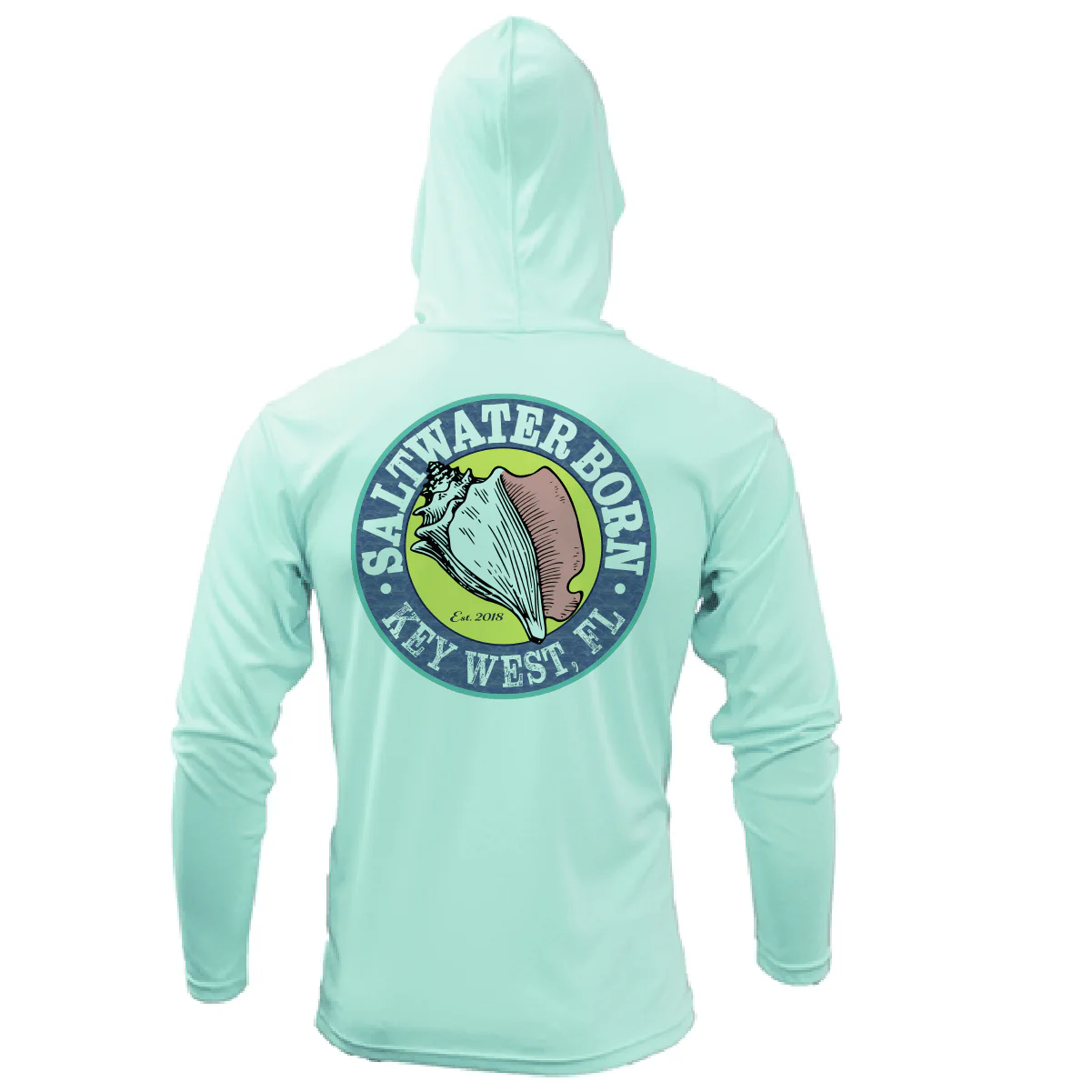 Baby Turtles Long Sleeve UPF 50+ Dry-Fit Hoodie - Image 2