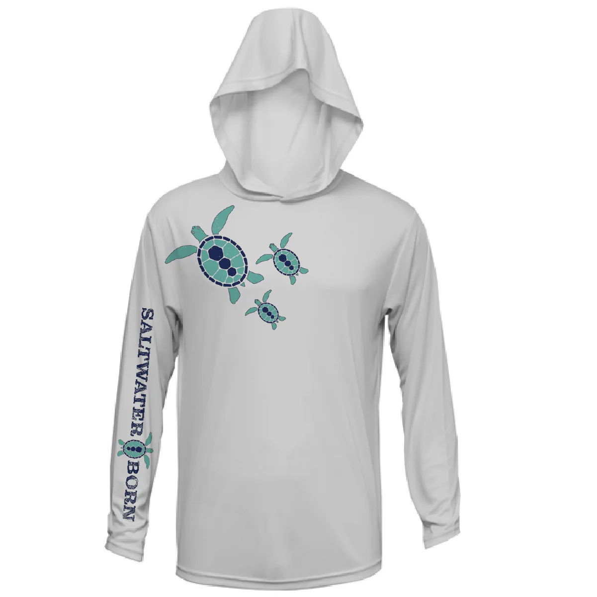 Baby Turtles Long Sleeve UPF 50+ Dry-Fit Hoodie - Image 3