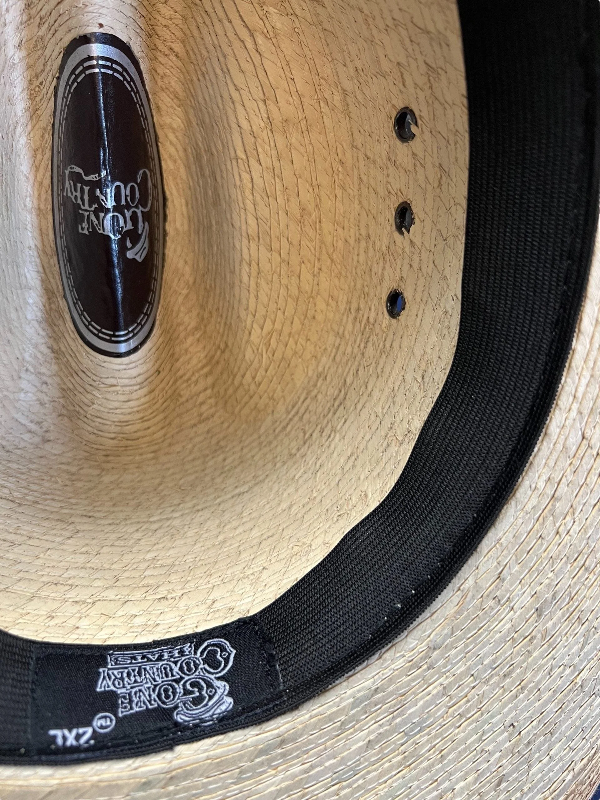Gone Country Backroads Natural - Palm Cowboy Hat - Image 3