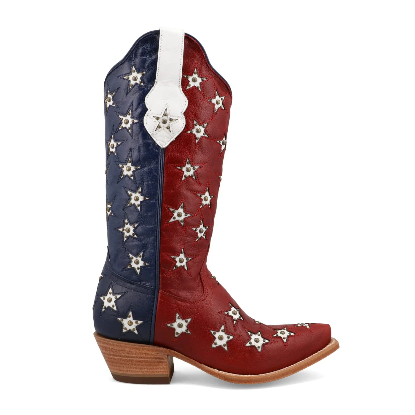 Black Star Women's Marfa Red White & Blue Western Boots WBSN026 - Image 4