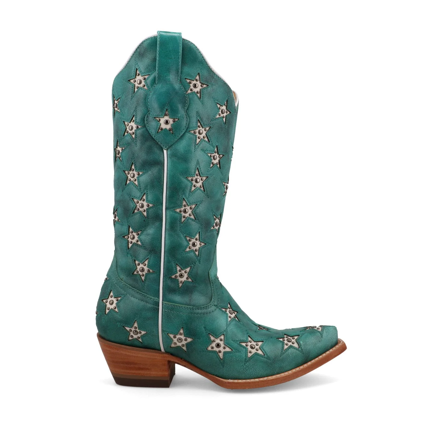 Black Star Women's Turquoise & Champagne Marfa Western Boot WBSN041 - Image 4