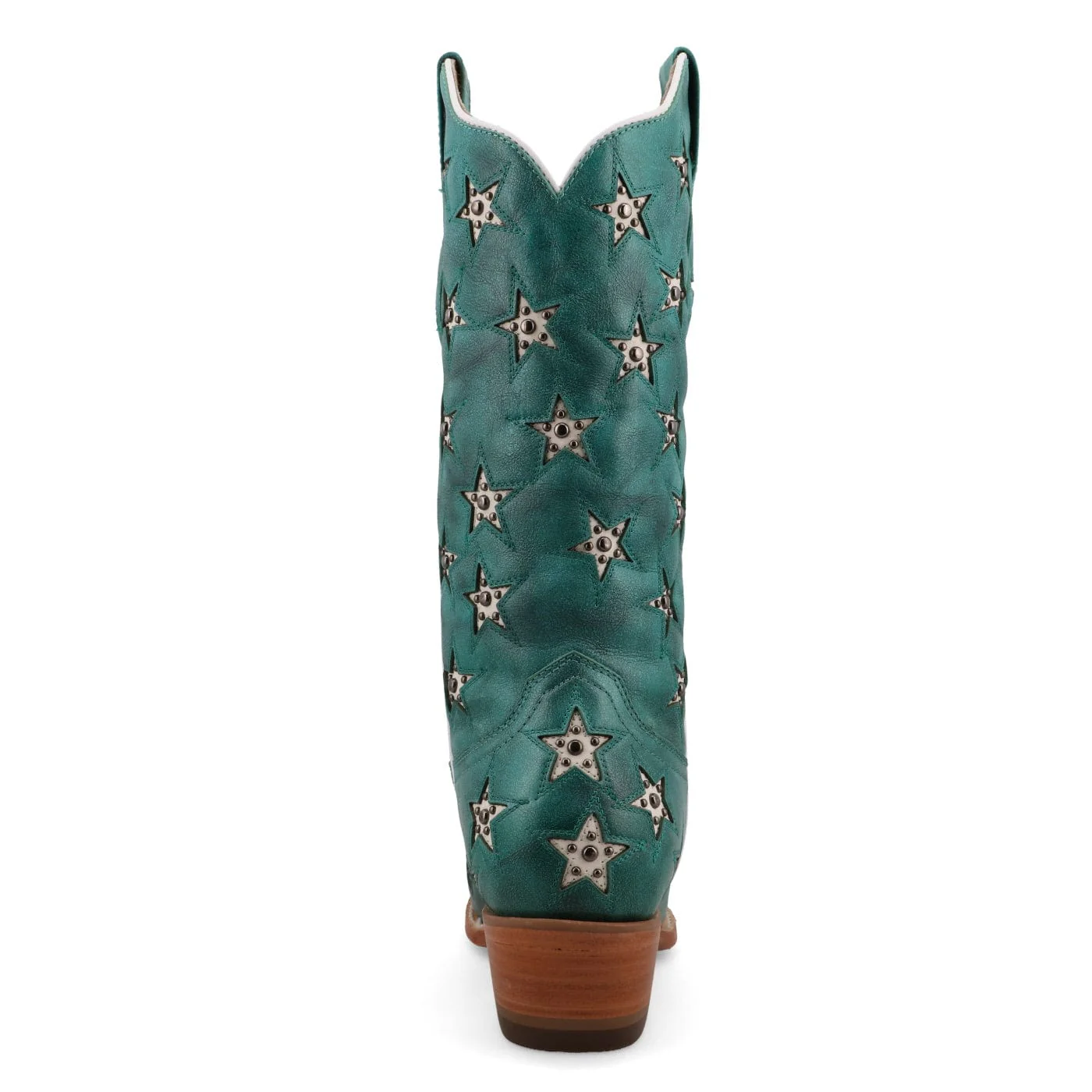 Black Star Women's Turquoise & Champagne Marfa Western Boot WBSN041 - Image 5