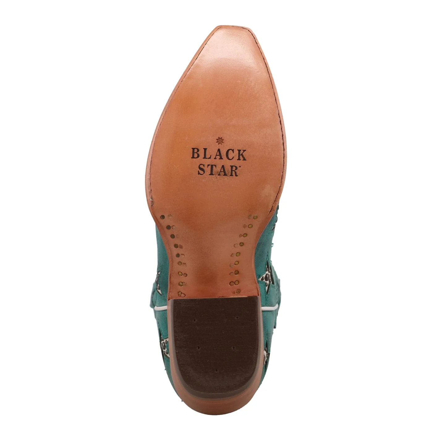 Black Star Women's Turquoise & Champagne Marfa Western Boot WBSN041 - Image 7