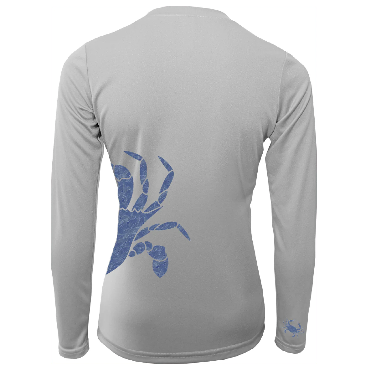 Blue Crab Wrap Women's Long Sleeve UPF 50+ Dry-Fit Shirt - Image 12