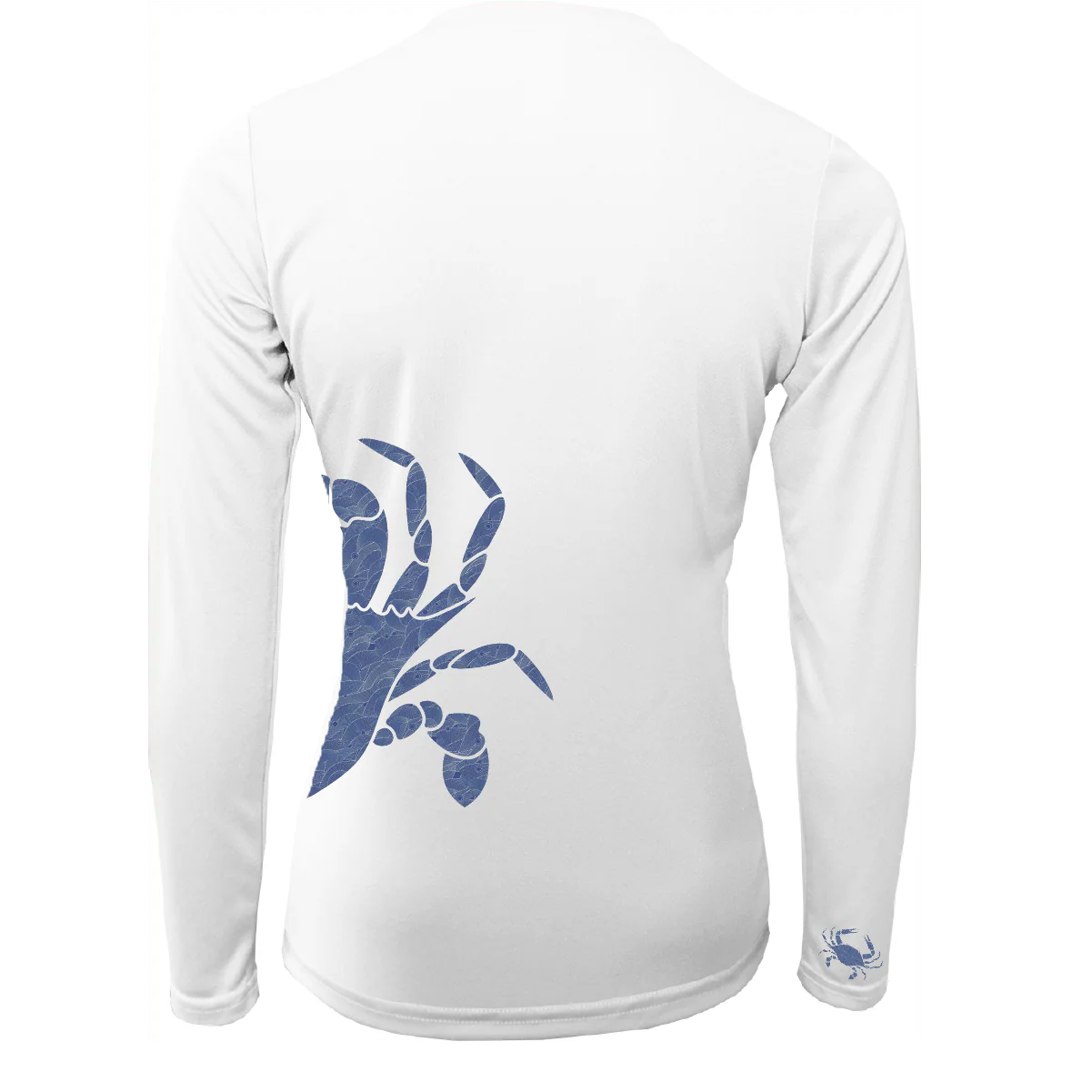 Blue Crab Wrap Women's Long Sleeve UPF 50+ Dry-Fit Shirt - Image 2
