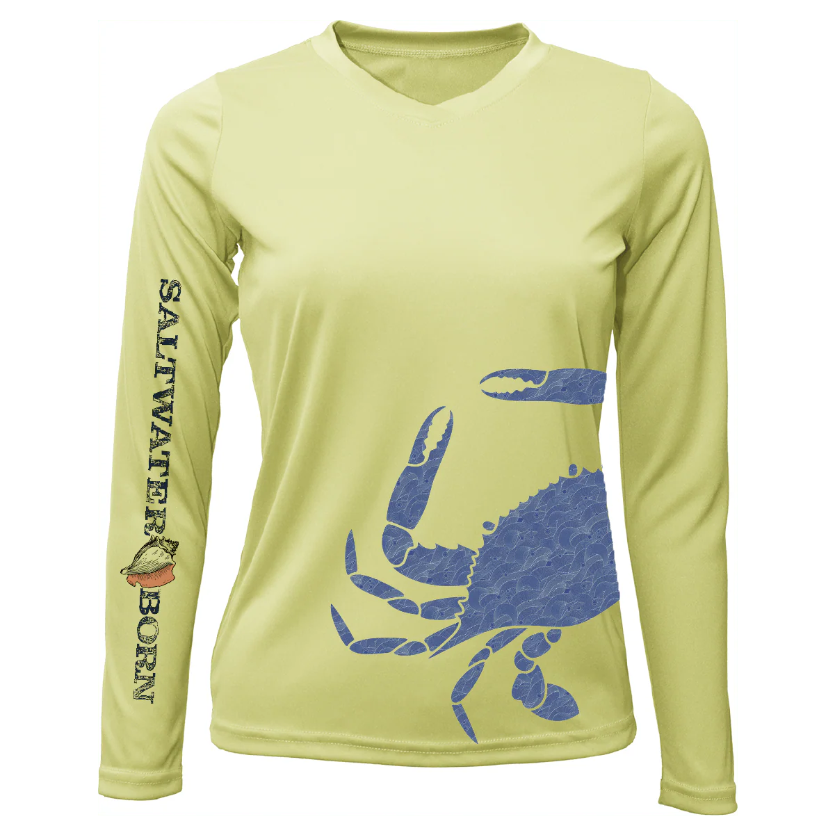 Blue Crab Wrap Women's Long Sleeve UPF 50+ Dry-Fit Shirt - Image 20