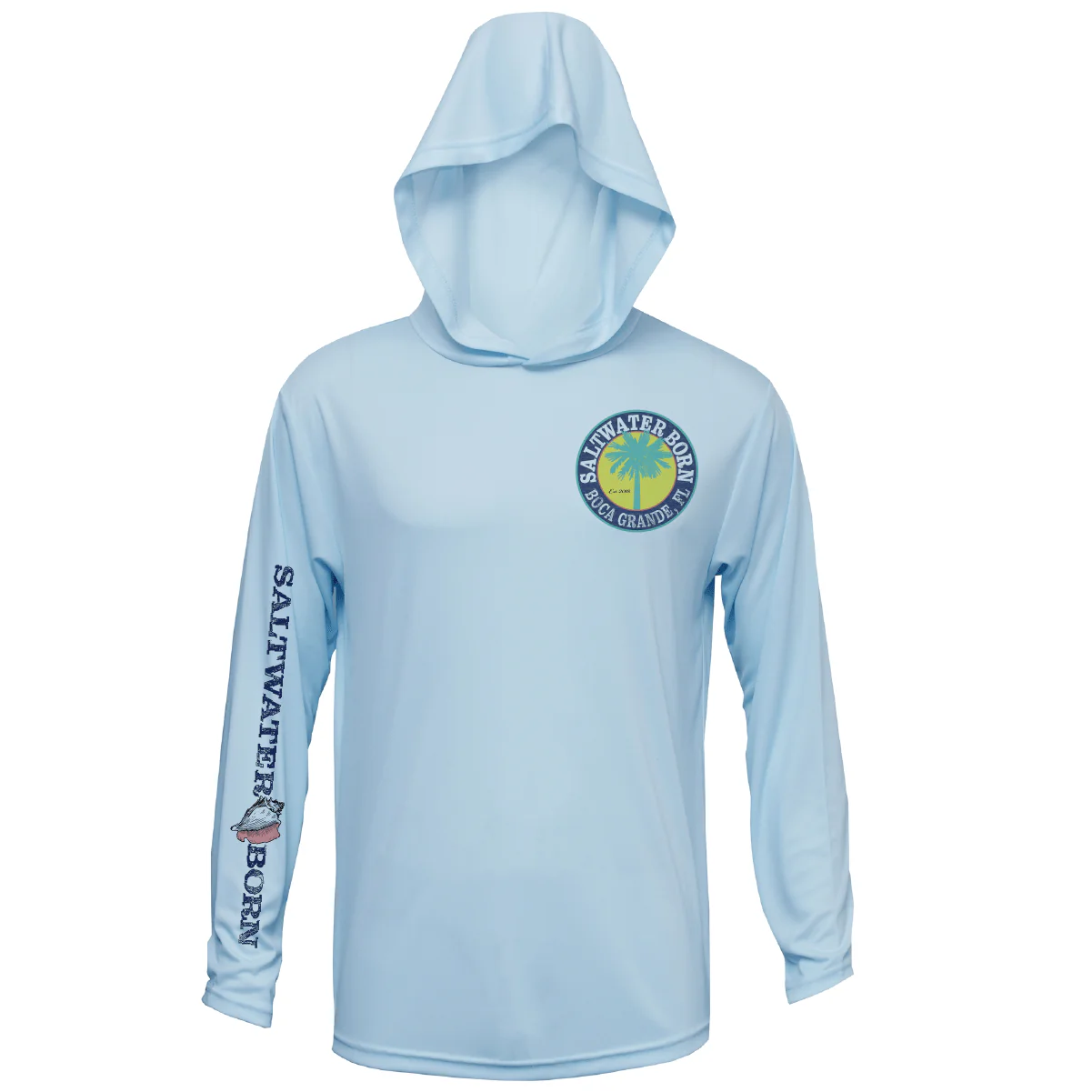 Boca Grande, FL Action Tarpon Long Sleeve UPF 50+ Dry-Fit Hoodie - Image 10