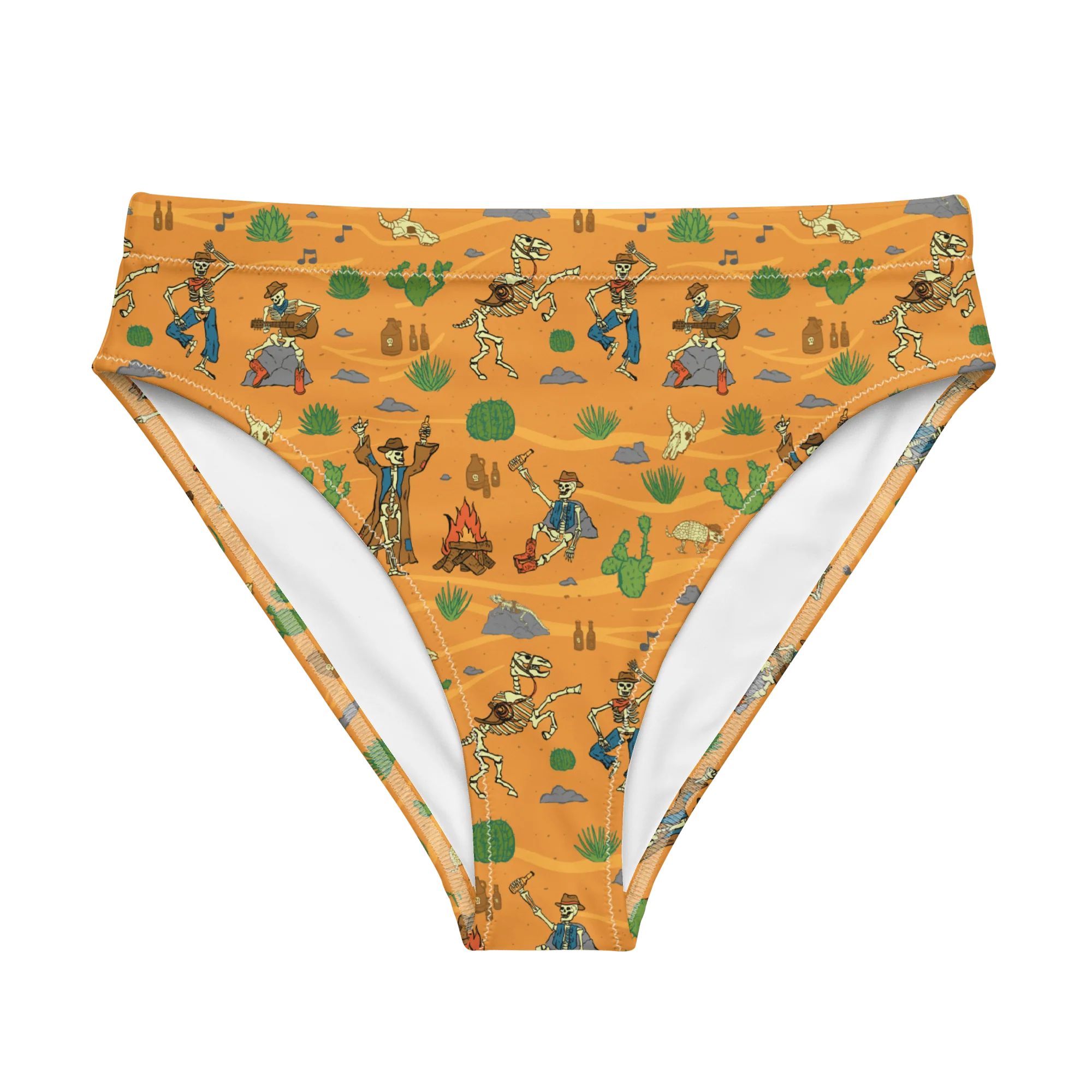 Bones and Embers: Vaquero’s Last Dance High-Waisted Bikini Bottom