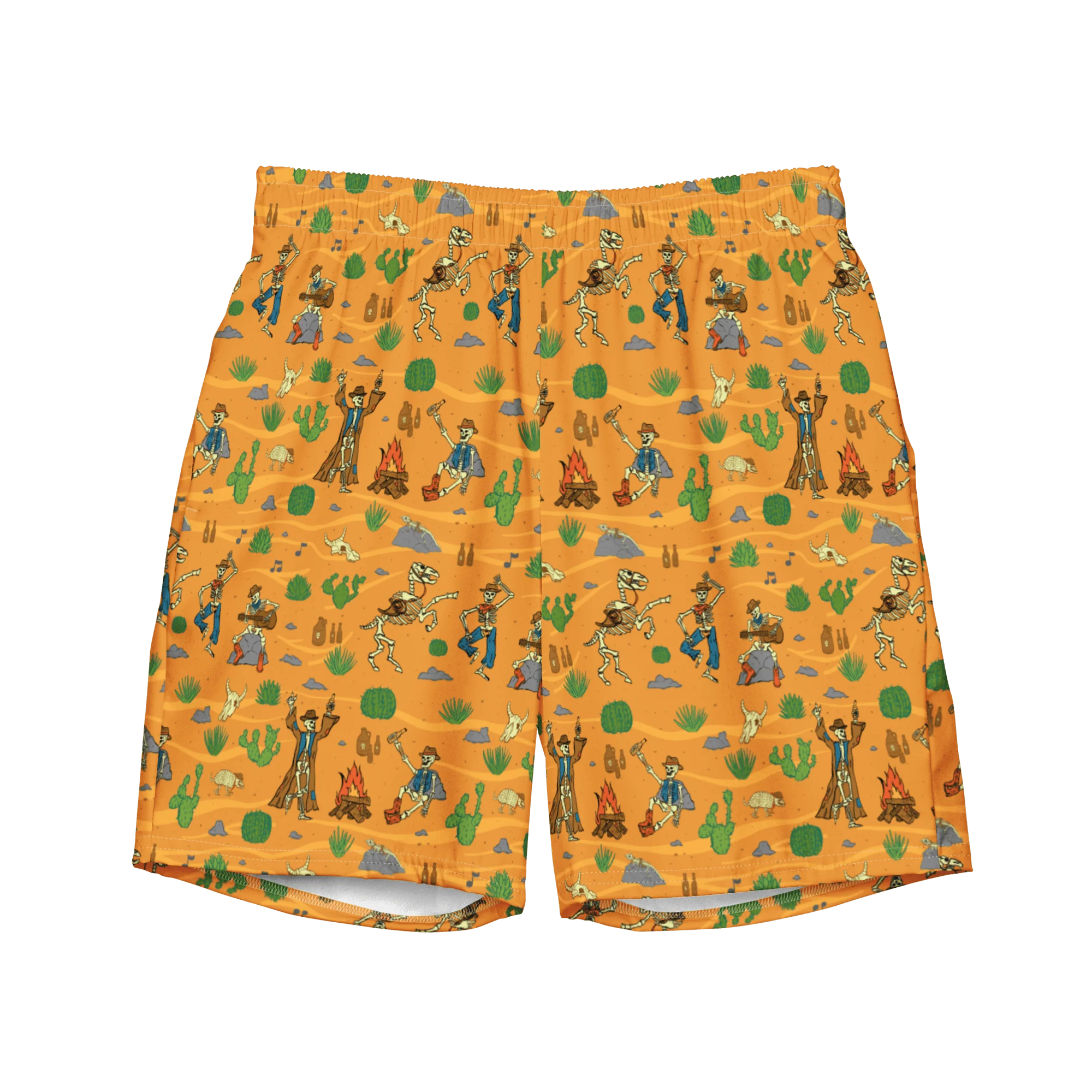 Bones and Embers: Vaquero’s Last Dance Swim Trunks