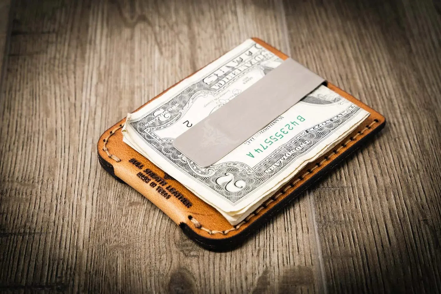 Bull Sheath Leather Men's The Keller Money Clip - Image 2