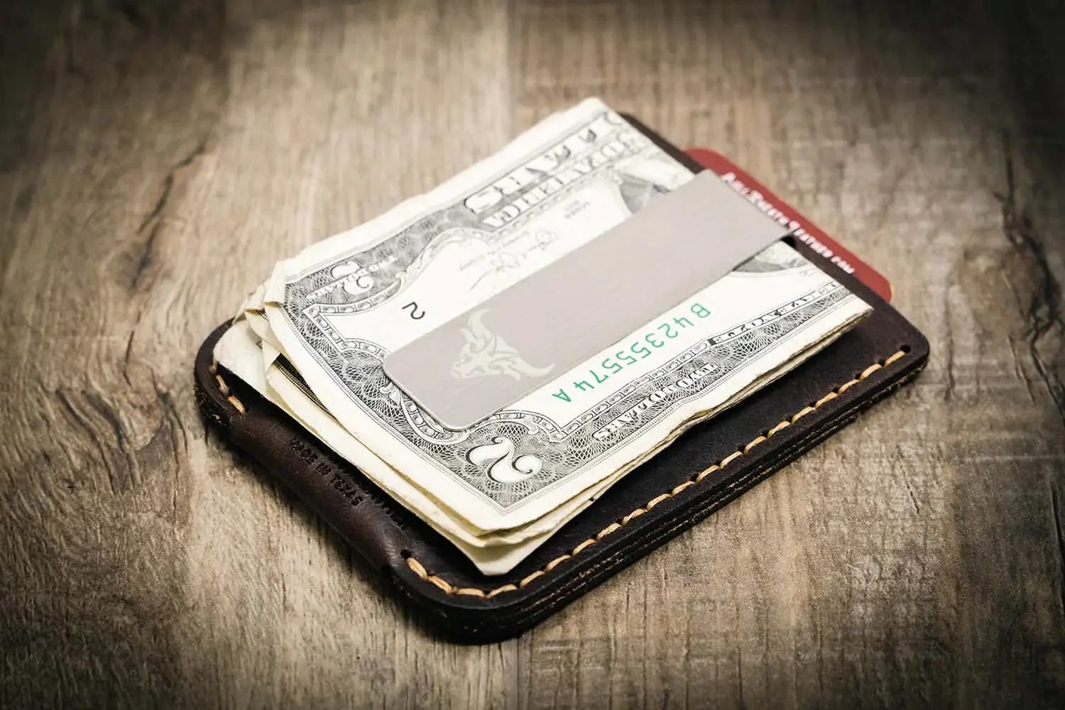 Bull Sheath Leather Men's The Keller Money Clip - Image 6