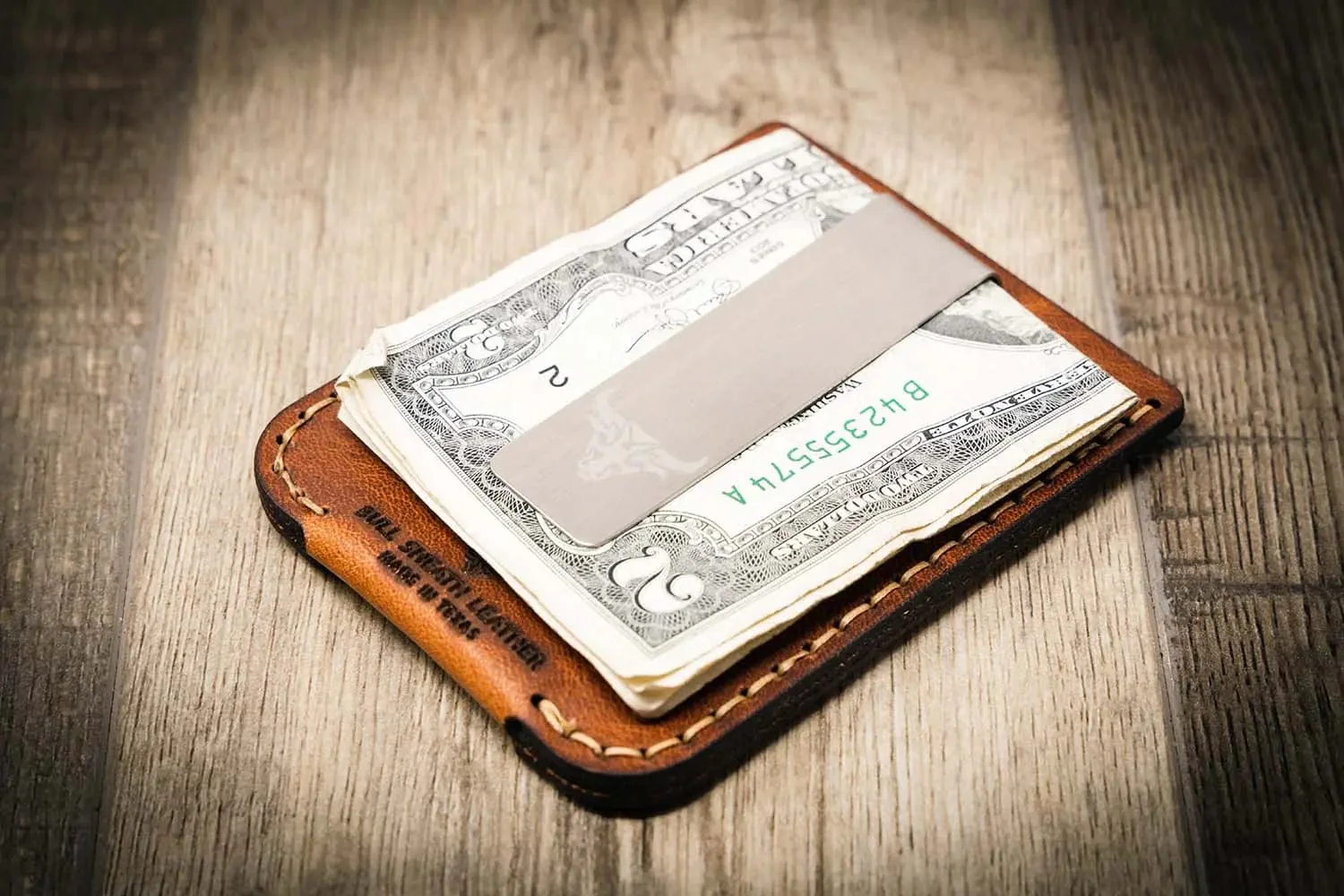 Bull Sheath Leather Men's The Keller Money Clip - Image 8