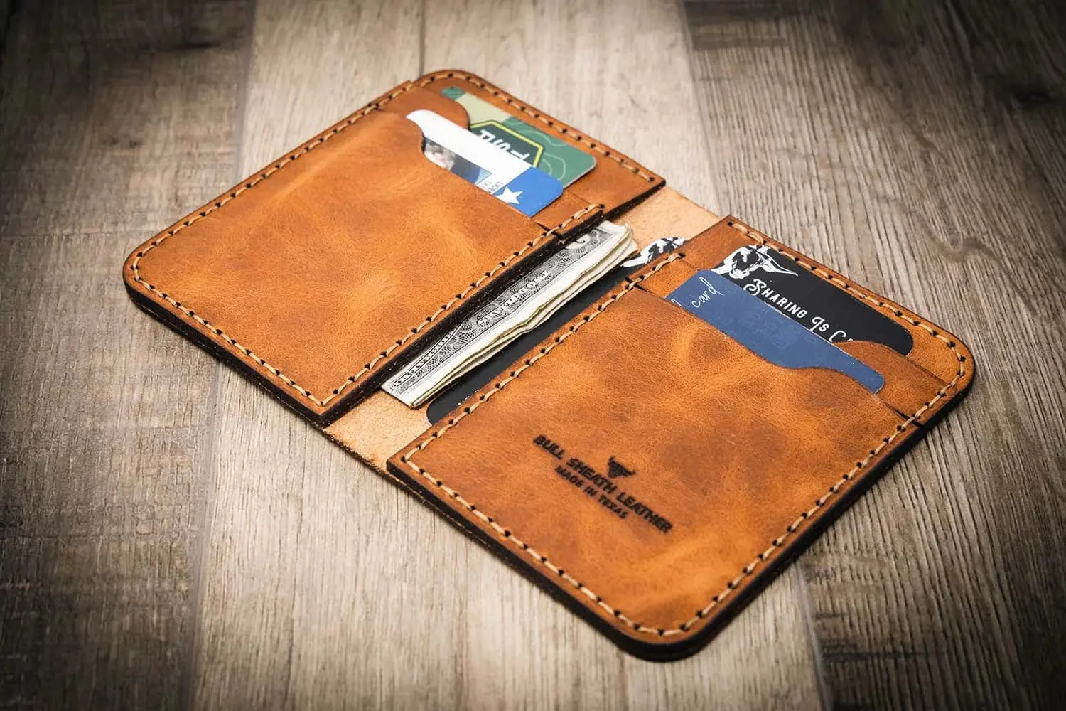 Bull Sheath Leather Men's The Tyler Vertical Wallet - Image 11