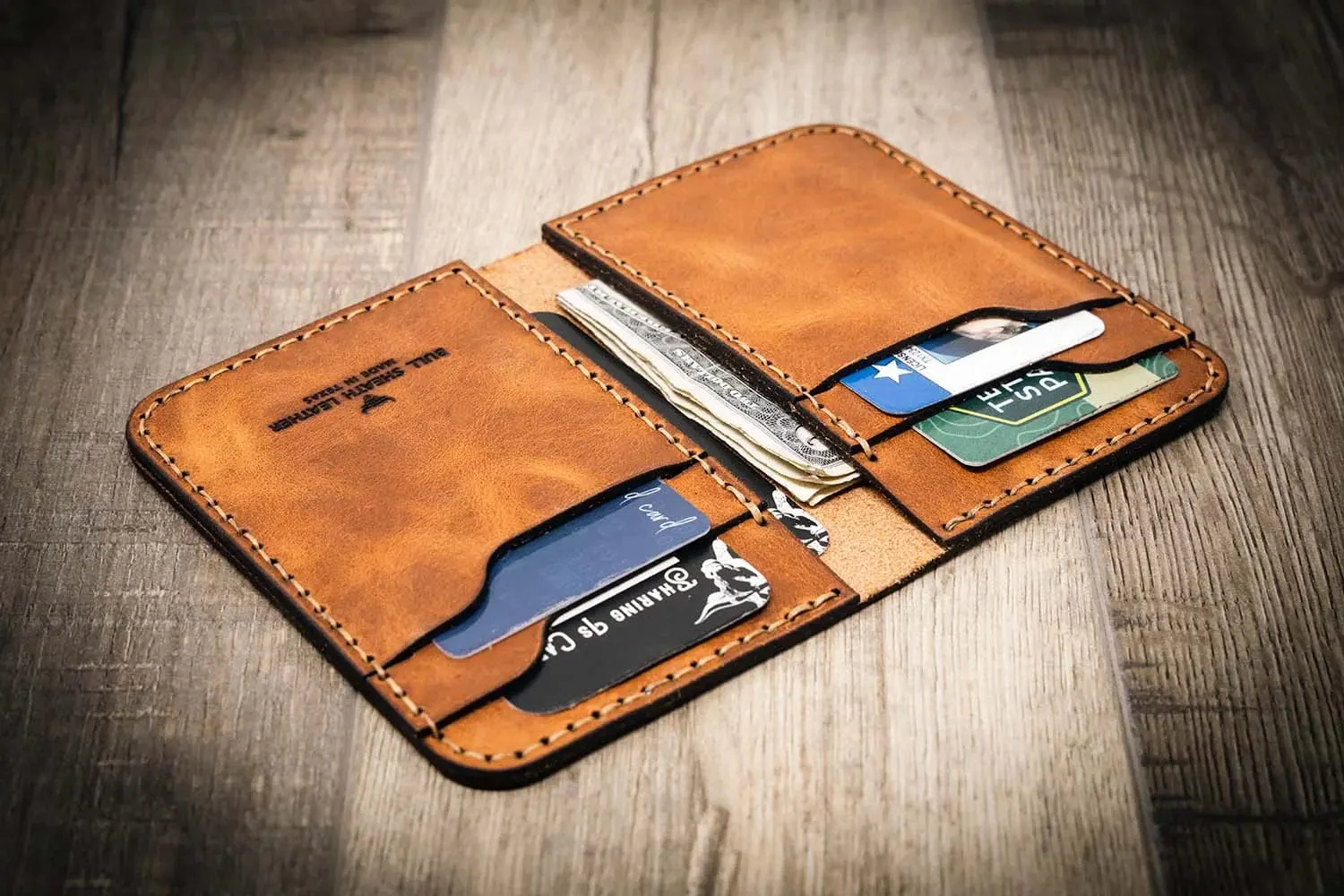 Bull Sheath Leather Men's The Tyler Vertical Wallet - Image 14