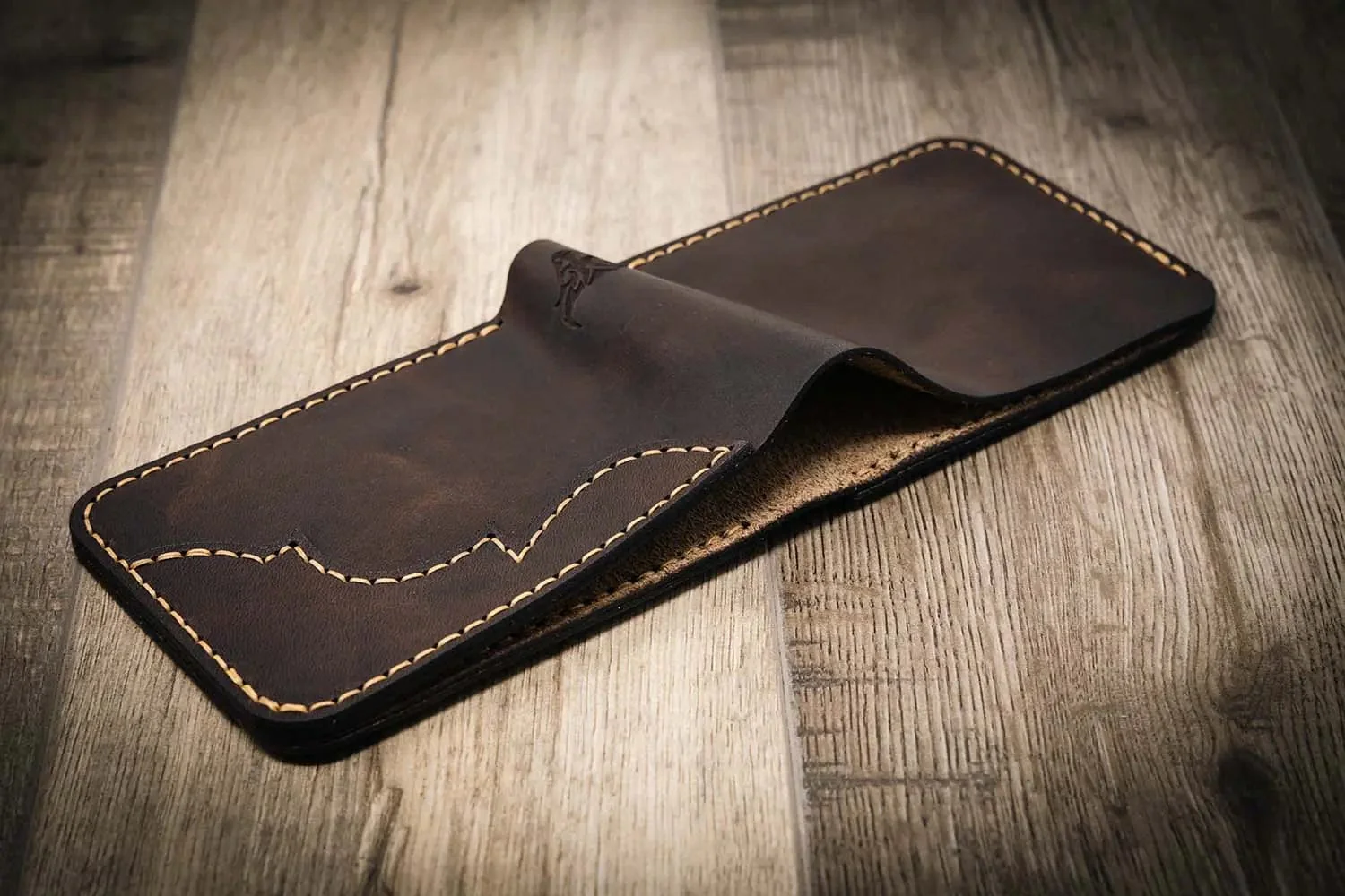 Bull Sheath Leather Men's Western Bifold Wallet - Image 10