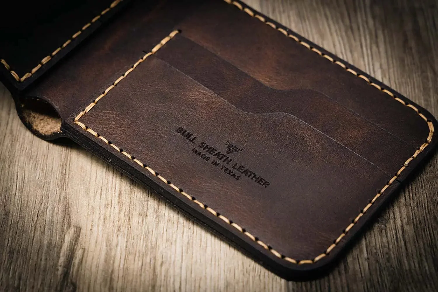 Bull Sheath Leather Men's Western Bifold Wallet - Image 12