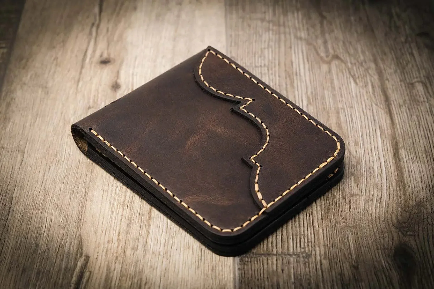 Bull Sheath Leather Men's Western Bifold Wallet - Image 13
