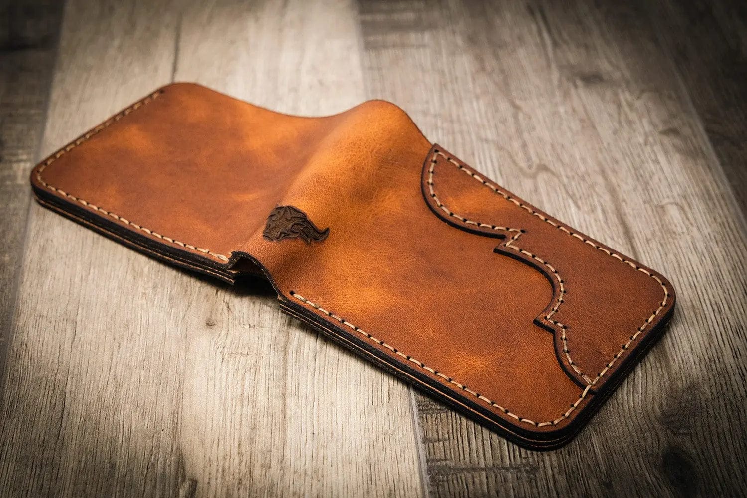 Bull Sheath Leather Men's Western Bifold Wallet - Image 19