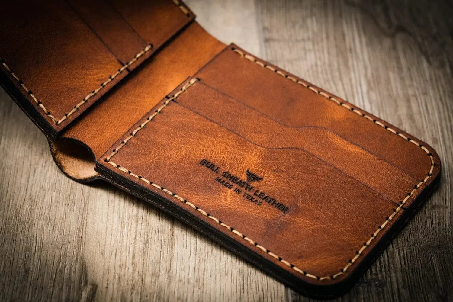 Bull Sheath Leather Men's Western Bifold Wallet - Image 20