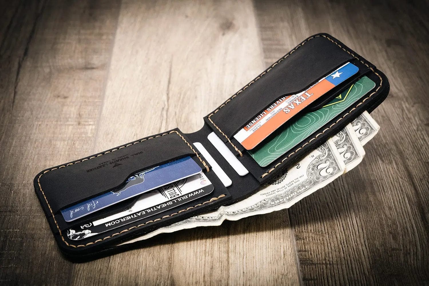 Bull Sheath Leather Men's Western Bifold Wallet - Image 27