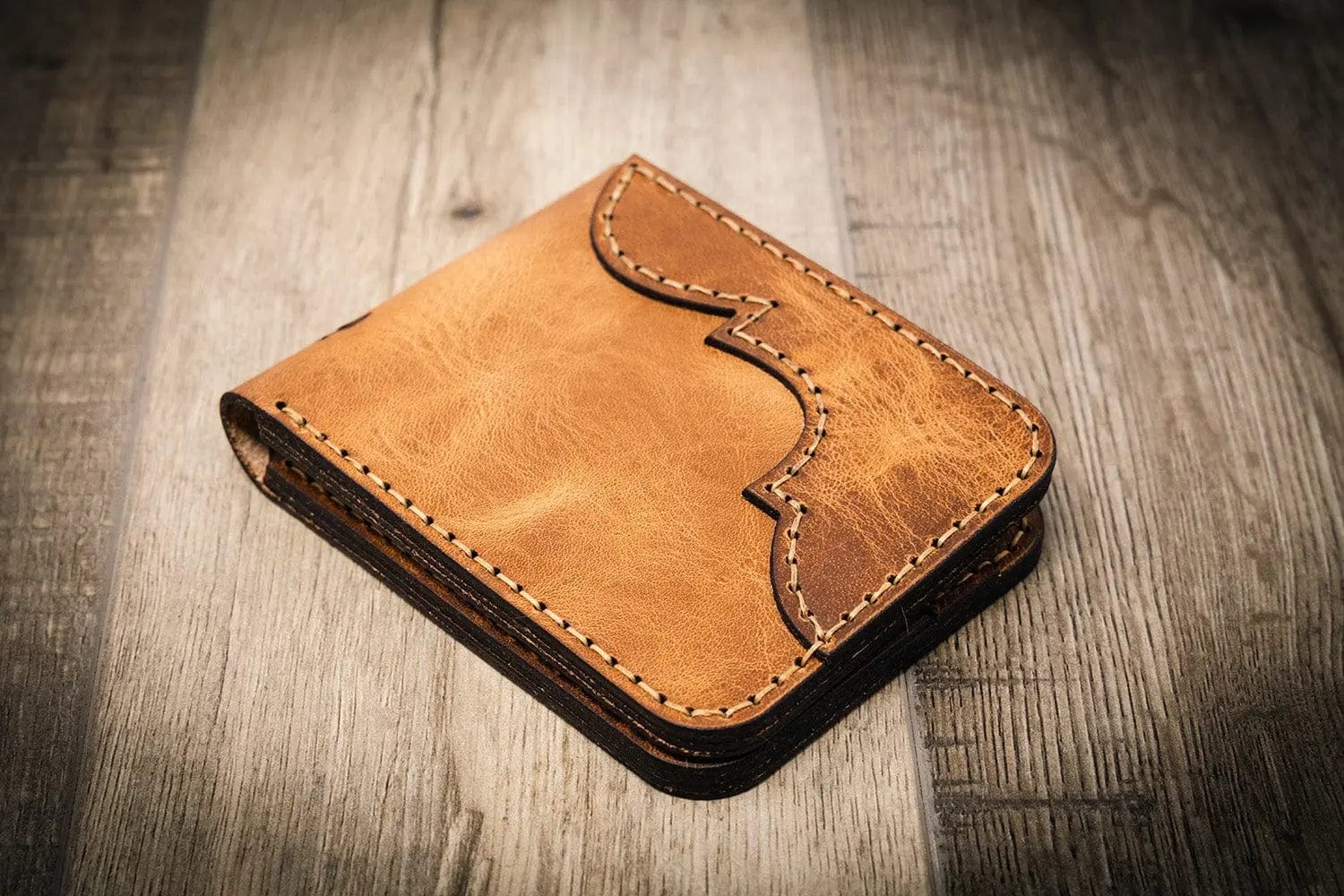 Bull Sheath Leather Men's Western Bifold Wallet - Image 4