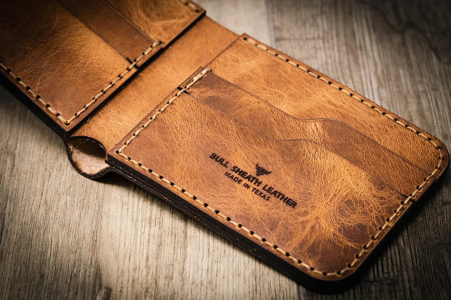 Bull Sheath Leather Men's Western Bifold Wallet - Image 5