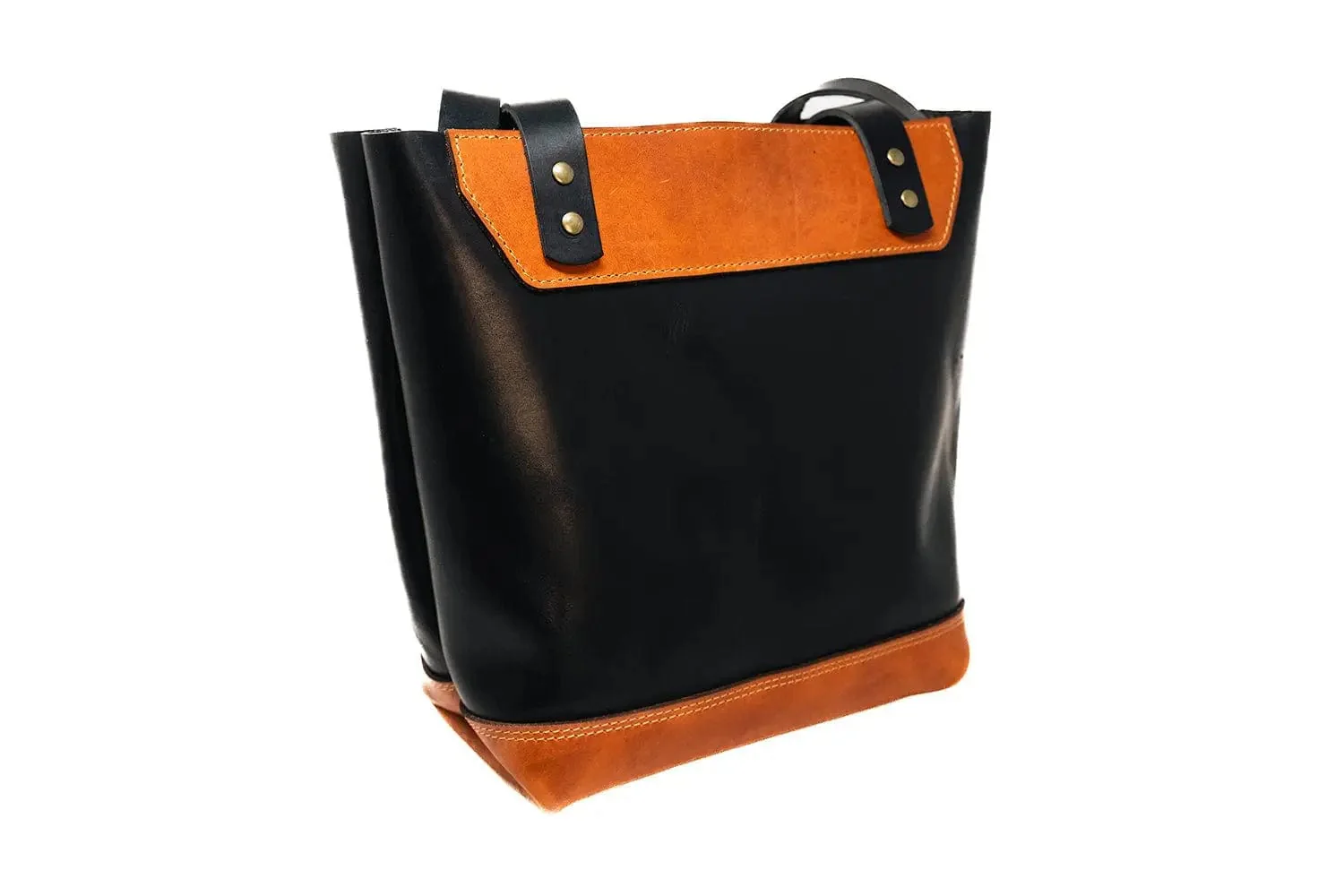 Bull Sheath Leather The Naomi Leather Tote Bag Black