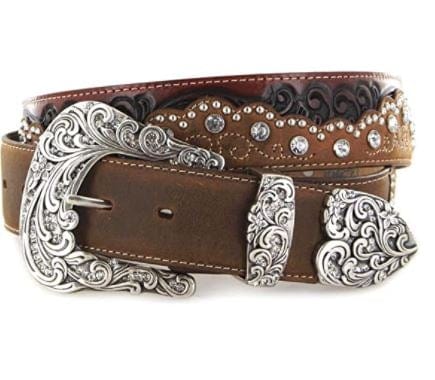 Tony Lama Women’s Kaitlyn Crystal Brown Belt C50499