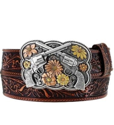 Tony Lama Women's Bandit Queen Brown Belt C51155