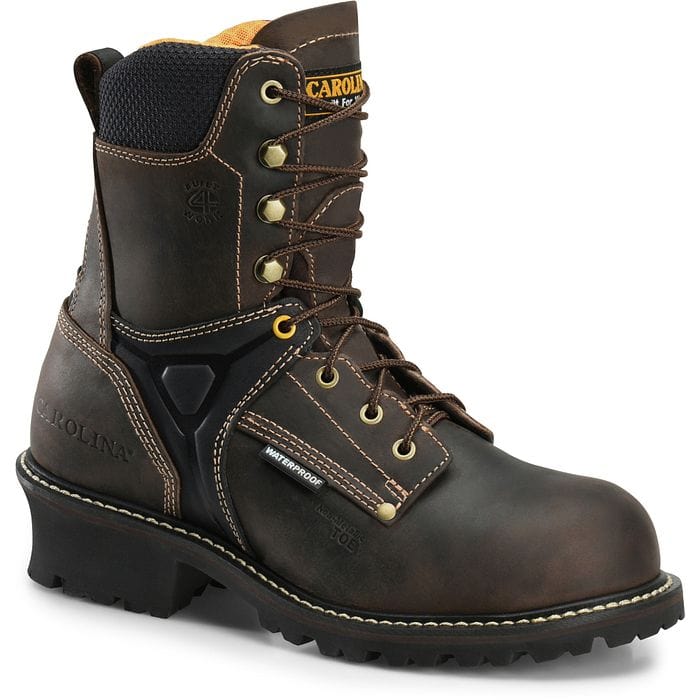 Carolina Men's Timber Brown Waterproof Composite Toe Logger Boots CA6921 - Image 2