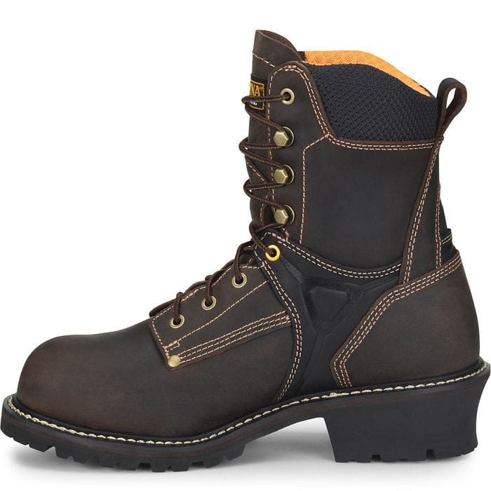 Carolina Men's Timber Brown Waterproof Composite Toe Logger Boots CA6921 - Image 4