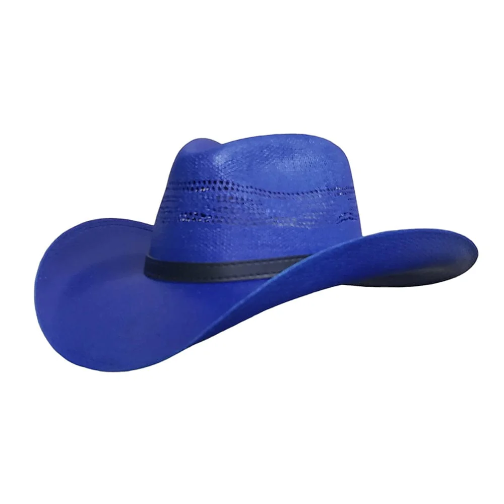 Gone Country Cabo Royal Blue - Straw Bangora Cowboy Hat