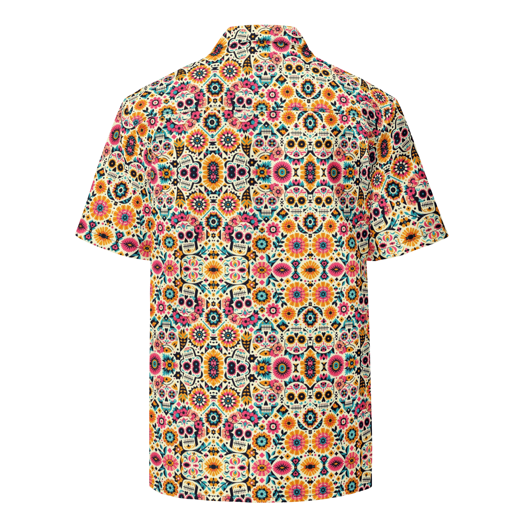 Calavera Dreams: Dia de los Muertos Button-Up Shirt - Image 2