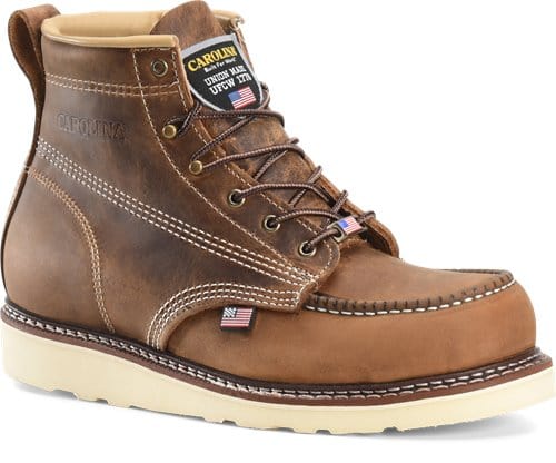 Carolina Men's 6" Domestic Moc Toe Wedge Work Boots CA7011
