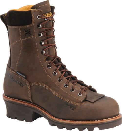 Carolina Men's 8" Waterproof Composite Lace to Toe Logger Work Boots CA7522