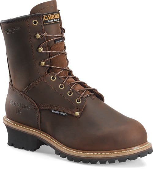 Carolina Men's 8" Waterproof Insulated Steel Toe Brow Logger Work Boots CA7821
