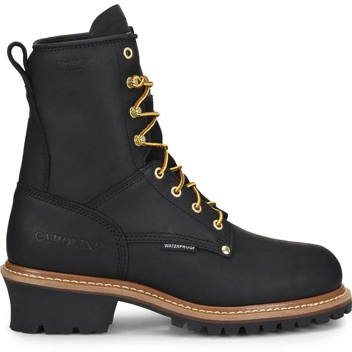 Carolina Men's Elm Black Insulated Waterproof Steel Toe Logger Boots CA5823 - Image 2