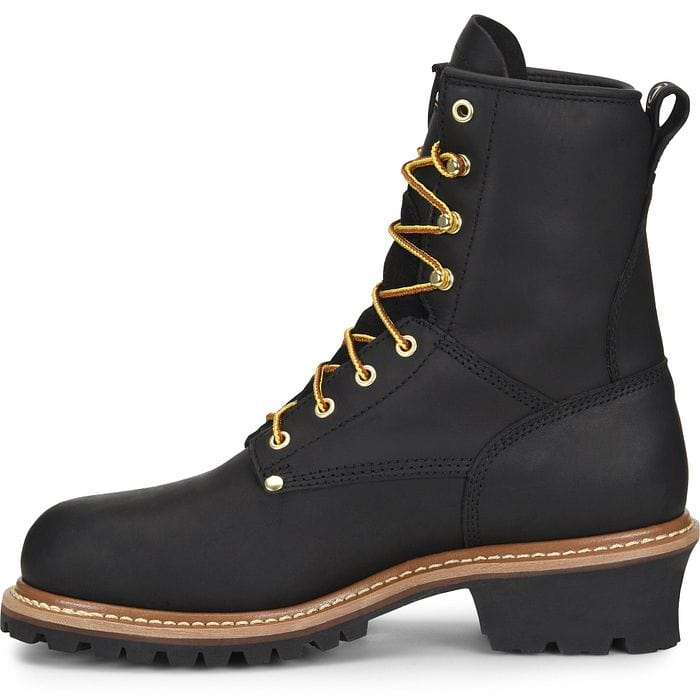 Carolina Men's Elm Black Insulated Waterproof Steel Toe Logger Boots CA5823 - Image 4