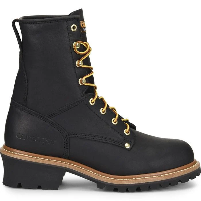 Carolina Men's Elm Black Steel Toe Unlined Logger Boots CA1825 - Image 2