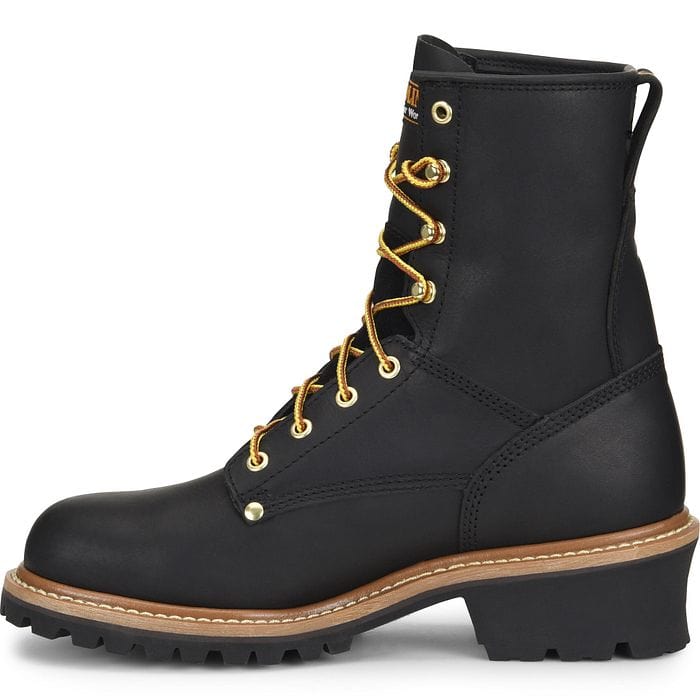 Carolina Men's Elm Black Steel Toe Unlined Logger Boots CA1825 - Image 3