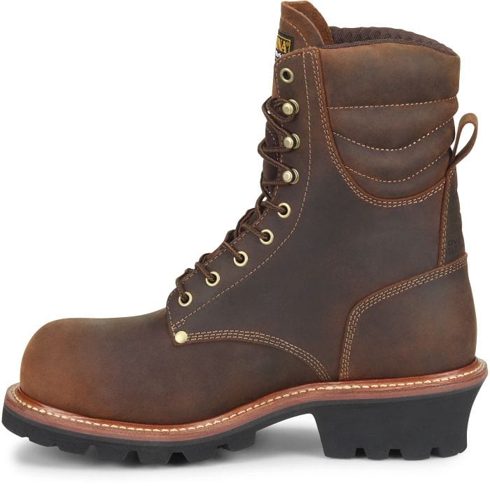 Carolina Men's Hemlock Brown Waterproof Composite Toe Logger Boots CA9854 - Image 2