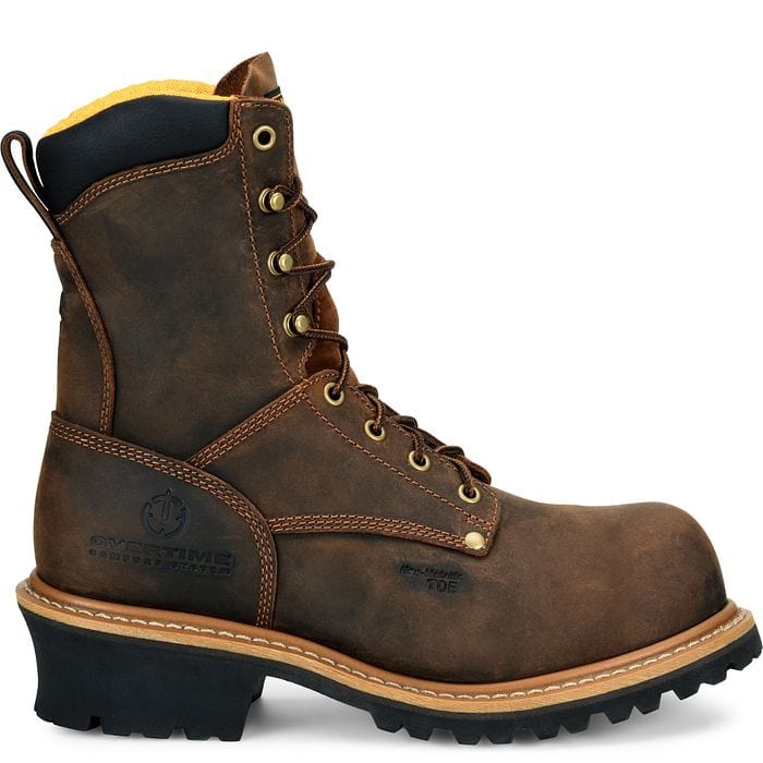 Carolina Men's Poplar Brown Composite Toe Logger Boots CA9853 - Image 2