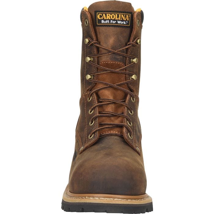 Carolina Men's Poplar Brown Round Toe Logger Boots CA9053 - Image 5