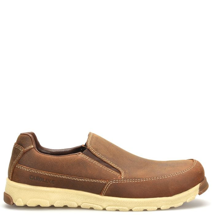 Carolina Men's S-117 Brown Aluminum Toe Slip On Shoes CA5572 - Image 2