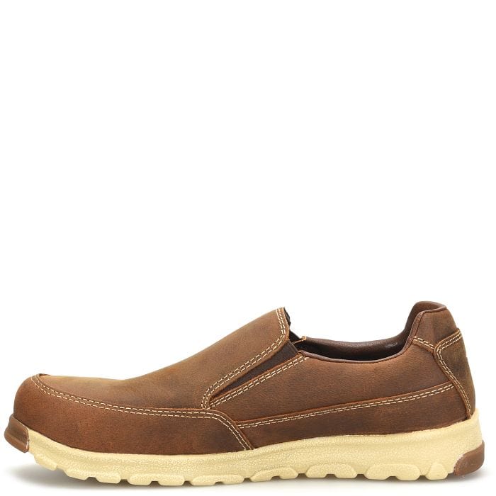 Carolina Men's S-117 Brown Aluminum Toe Slip On Shoes CA5572 - Image 3