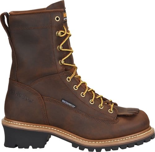 Carolina Men's Spruce Brown Waterproof Steel Toe Logger Boots CA9824