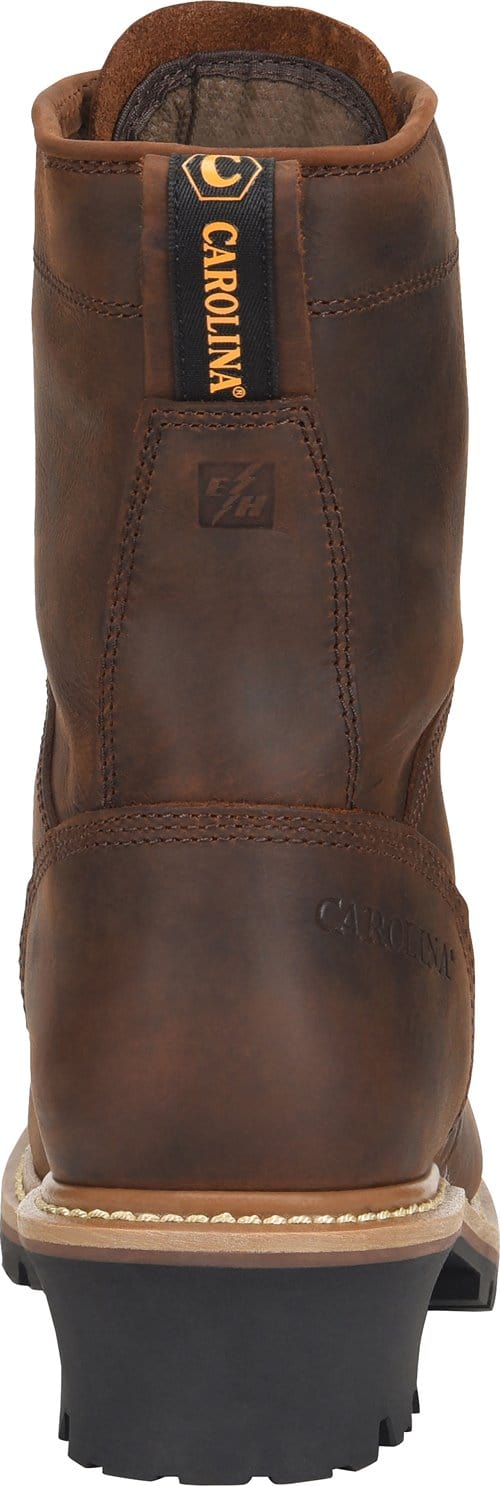 Carolina Men's Spruce Brown Waterproof Steel Toe Logger Boots CA9824 - Image 3