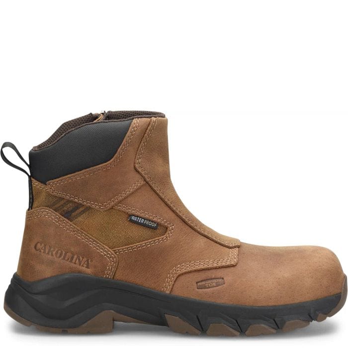 Carolina Men's Subframe Brown Side Zipper Waterproof Composite Toe Work Boots CA5550 - Image 2