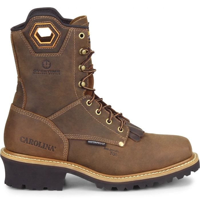 Carolina Men's Coppice Brown Waterproof Composite Toe Logger Boots CA9855 - Image 2